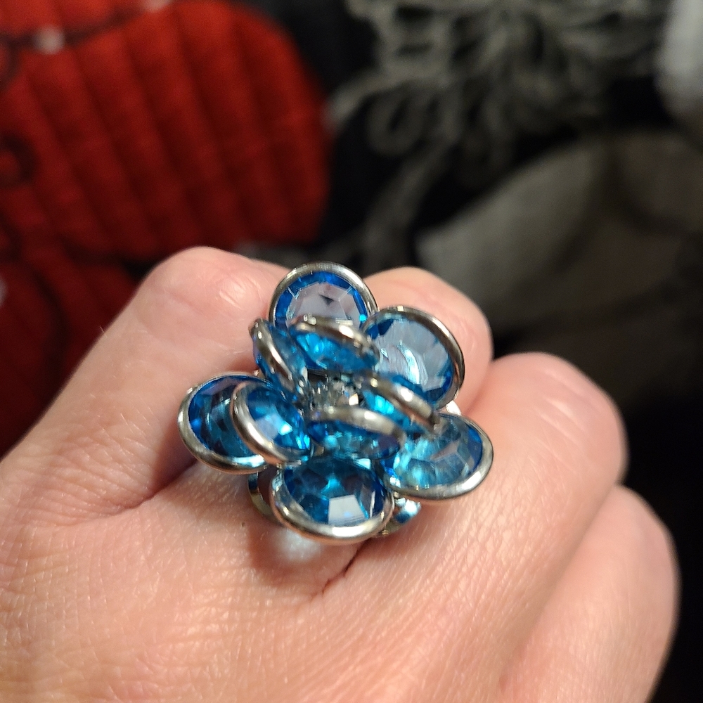 Blue Rose Ring